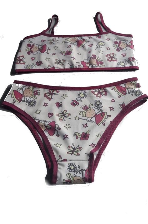 10 Conjunto Tanga E Top Lingerie Menina Moça Infantil S Bojo Frete grátis