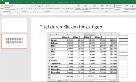 Video Tutorial Microsoft PowerPoint Excel Tabellen einfügen