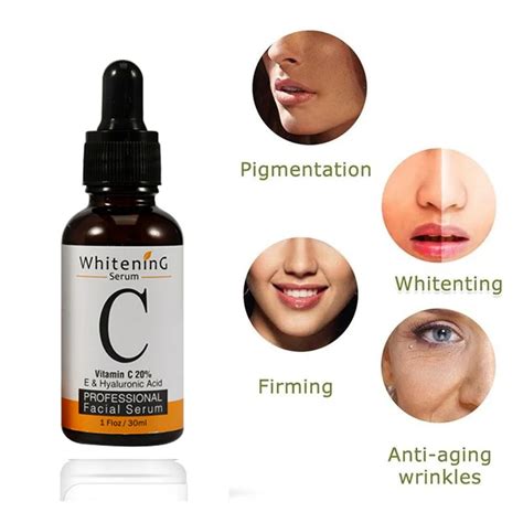 Oem Private Label Hyaluronic Acid Moisturizing Skin Care Whitening Facial Serum Vitamin C Face