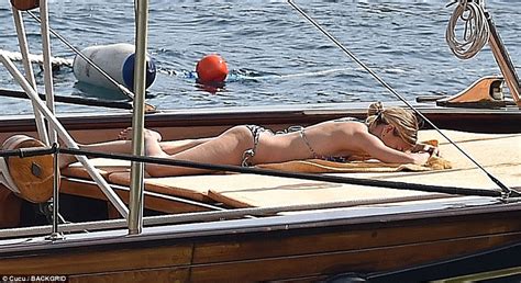 Sienna Miller Shows Off Her Toned Figure In Skimpy Bikini In Portofino
