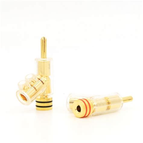 Pcs Viborg Gold Plated Audio Banana Speaker Plug Connector Dgree