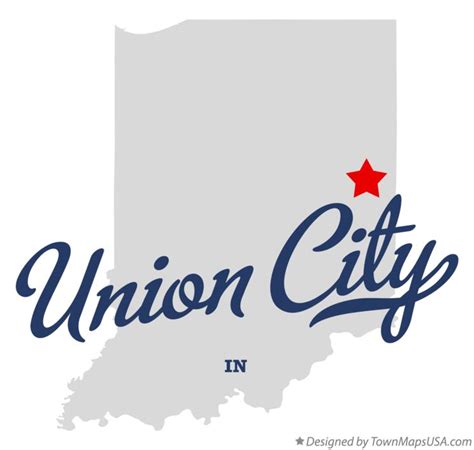 Map of Union City, IN, Indiana