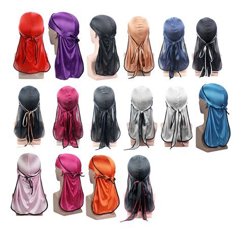 Destyer Silky Soft Durag Cap Headwraps With Long Tail And Wide Straps