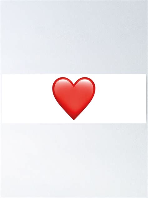 " ️Red Love Heart Emoji" Poster for Sale by Emooji | Redbubble