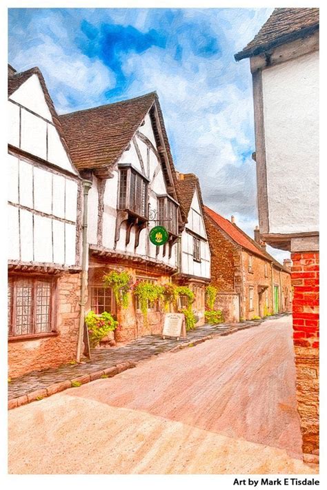 Old English Village Painting