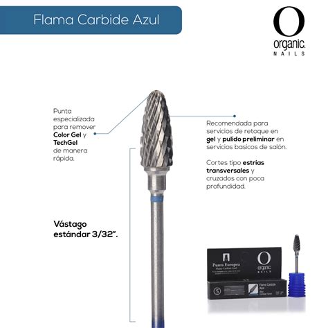 Fresa Punta Carbide Azul Organic Nails