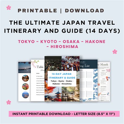 Japan Travel Made Simple: Your Ultimate 14-Day Itinerary, Planner, Food