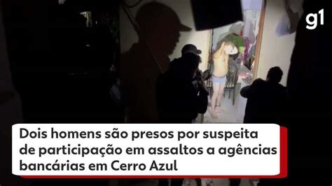 Vídeo Dois homens são presos por suspeita de participação em assaltos