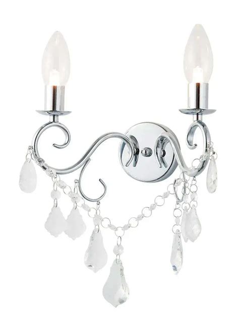 Forum Lighting Spa 20831 Chr Vela 2 Light Decorative Bathroom Wall Light Uk