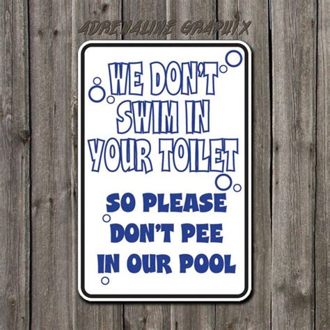 Swimming Pool Signs Funny | Ann Inspired