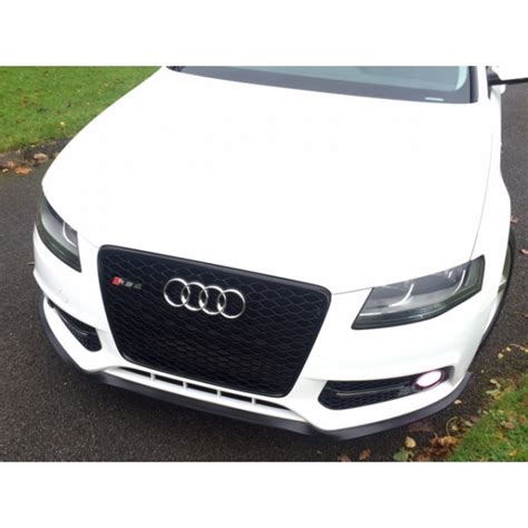 2008 2012 Audi A4 B8 All Black Rs4 Main Grill Fog Grills Honeycomb