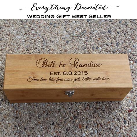 Wedding Wine Box Personalized Wooden Wine Box Anniversary Wine Box Personalized Custom