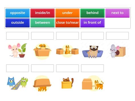 Solutions Elem Unit A Prepositions Of Place Match Up