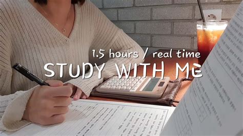 1 5 hour STUDY WITH ME 1시간 35분 동안 같이 공부해요 스터디윗미 YouTube