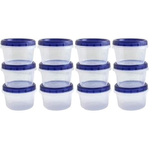 HomeyGear Lot de 12 boîtes de rangement hermétiques en plastique avec