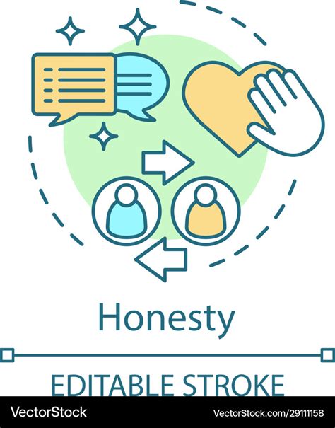 Honesty Concept Icon Royalty Free Vector Image