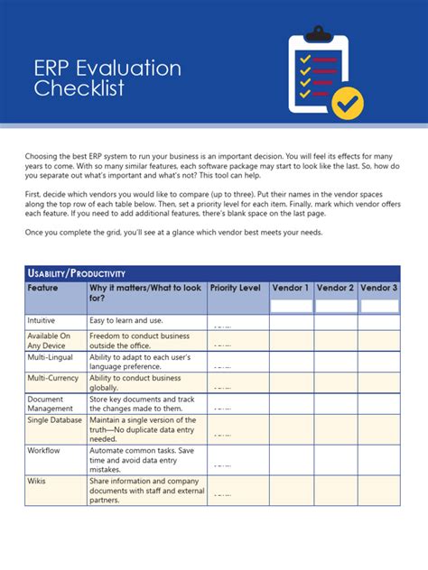 ERP Evaluation Checklist | Download Free PDF | Enterprise Resource Planning | Cloud Computing