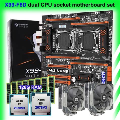 HUANANZHI Placa Base De CPU Dual X99 F8D Con Doble Ranura M 2 CPU Dual