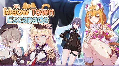 Lovely Ladies And Cats Paradise Meow Escapade Town Honkai Impact