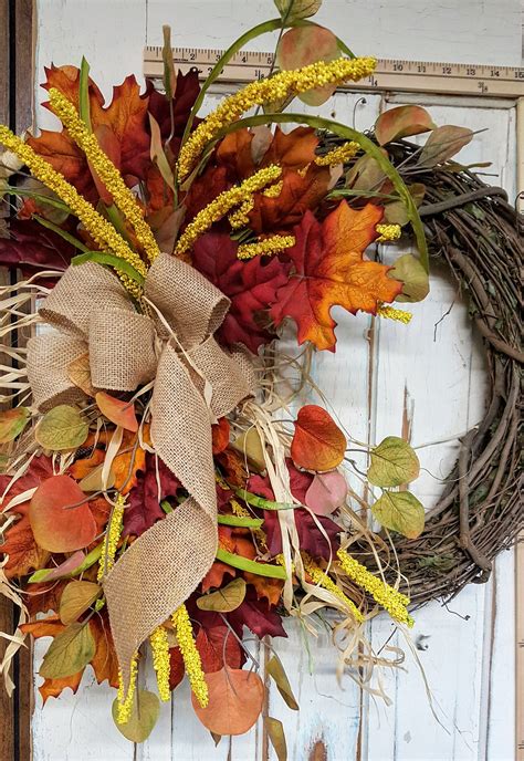 Fall wreath for front door - mumuwomen