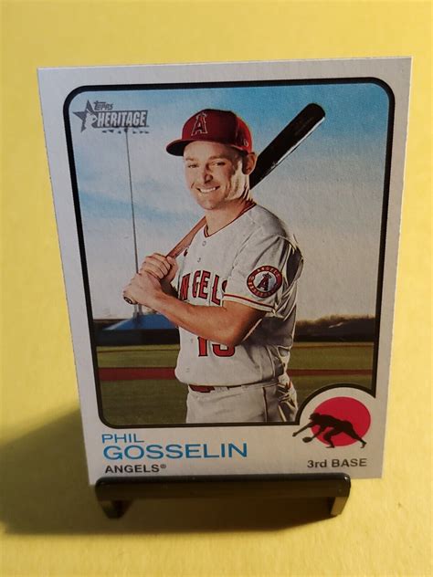 Topps Heritage Baseball Phil Gosselin Los Angeles Angels Card