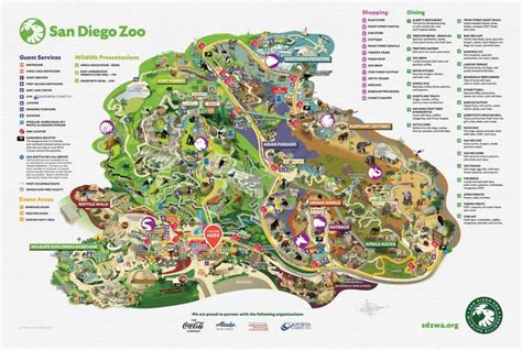 San Diego Zoo Map 2021-2024 | ThemeParkBrochures.net