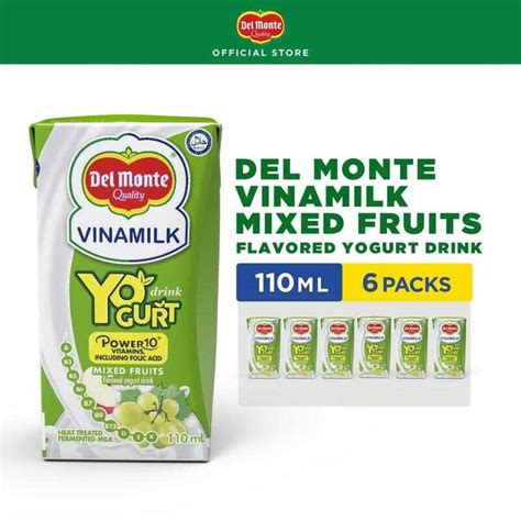 del monte vinamilk yogurt mixed fruits drinkable yogurt  power