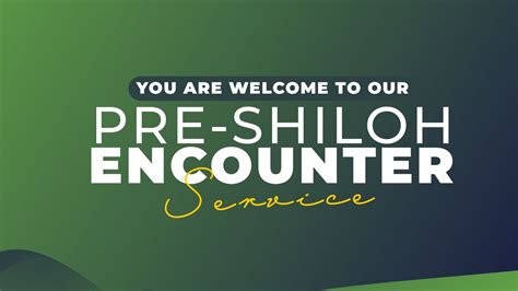 Pre Shiloh Encounter Service Nd Service Th November Youtube