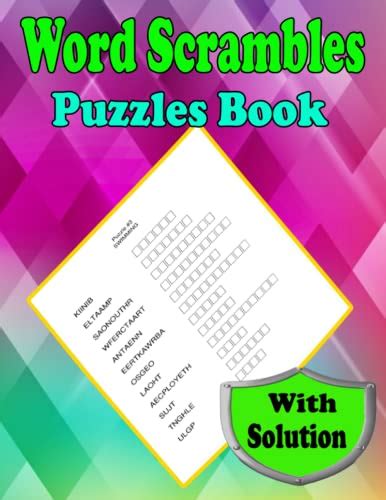 Word Scrambles Puzzles Book With Solution Large Print Word Jumbles