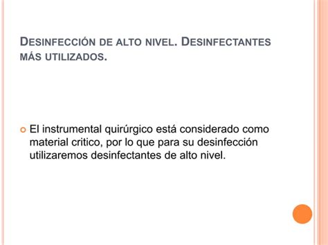 Conceptos B Sicos Sobre Esterilizaci N Del Instrumental Quir Rgico Ppt