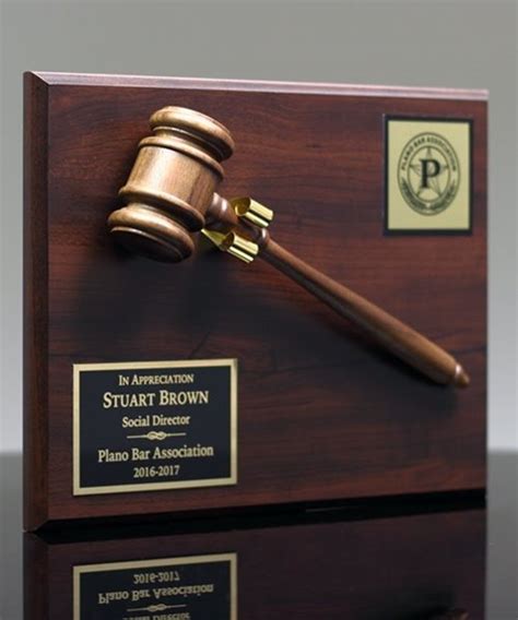 Picture of Walnut-Finish Gavel Plaque Award