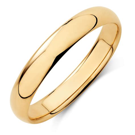 Men S Wedding Band In Ct Yellow Gold