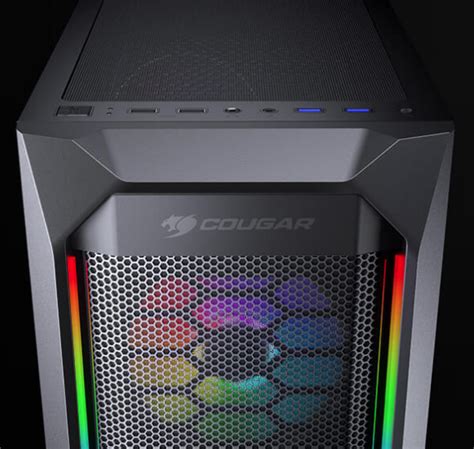 Cougar Mx Mesh G Mid Tower Rgb Windowed Case Tempered Glass Cgr