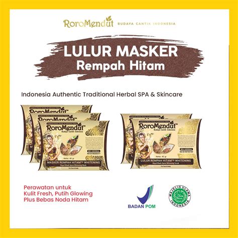 Jual PAKET LULUR DAN MASKER REMPAH HITAM 40 GR RORO MENDUT 2 LULUR 3