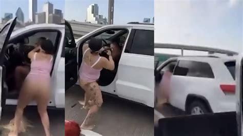 Violent And Naked Woman Clings To SUV While Driver Speeds Down Texas