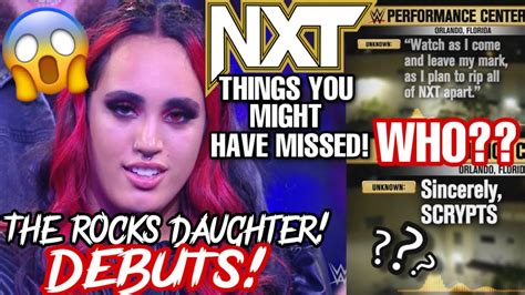 Things You Might Have Missed Wwe Nxt The Rocks Daughter Ava Raine