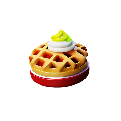 Waffle 3d Rendering Icon Illustration 29252374 Png