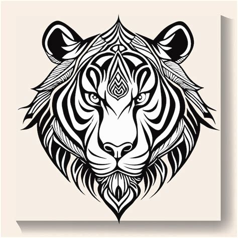 Premium Vector Free Latest Vector Tiger Head Silhouette Illustration