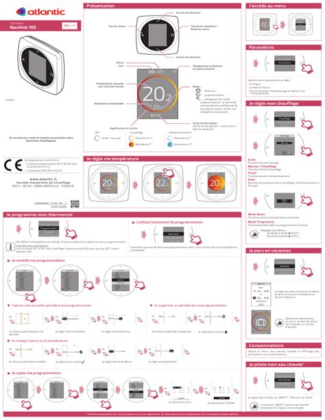 Notice Simplifiee Thermostat Navilink