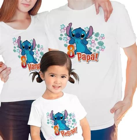 Kit Especial Familiar Playeras Personalizadas Stitch Env O Gratis