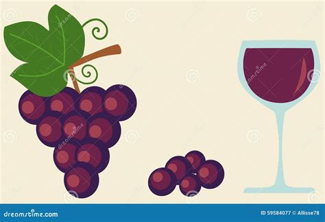 Uva E Vidro Do Alimento Do Vinho E Da Ilustra O Lisos Da Bebida