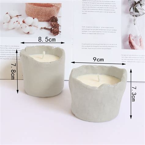 Silicone Candle Vessel Molds Concrete Candlestick Molds Diy Etsy