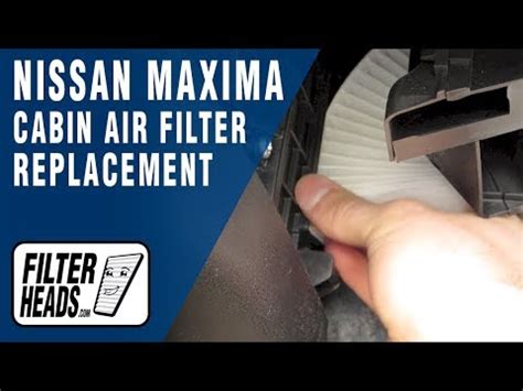 How To Replace Cabin Air Filter Nissan Maxima Youtube