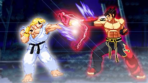 Street Fighter Mugens Holy Ken Vs Jin Kazama YouTube