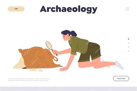 Premium Vector Archeology Landing Page Design Template With