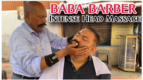 Intense Head Massage Neck Crack By 72 Years Old School Barber Unshade Indianbarbershop