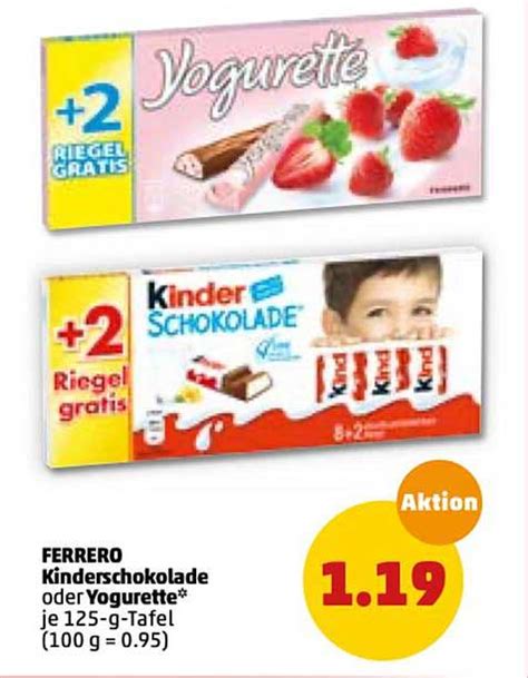 Ferrero Kinderschokolade Oder Yogurette Angebot Bei Penny Prospekte De