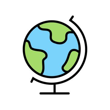 An Earth Globe Outline Logo Vector, A Lineal Icon Depicting