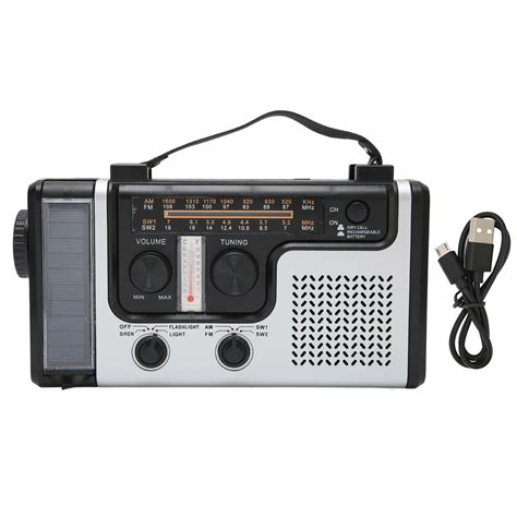 Led Hand Crank Radio Am Fm Sw Solar Dynamo Outdoor Emergency Radio With