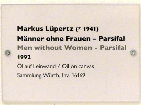 Männer ohne Frauen Parsifal Markus Lüpertz 1992